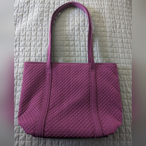 Vera Bradley Iconic Small Vera Tote Gloxinia EUC - Picture 2 of 5